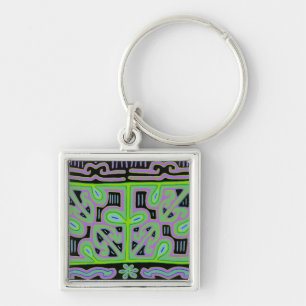 Panama Mola Music Box Key Ring