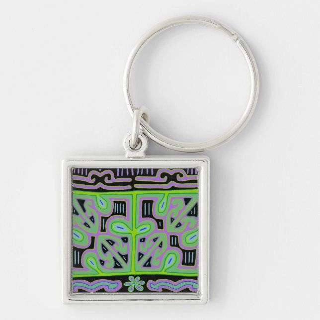 Panama Mola Music Box Key Ring (Front)