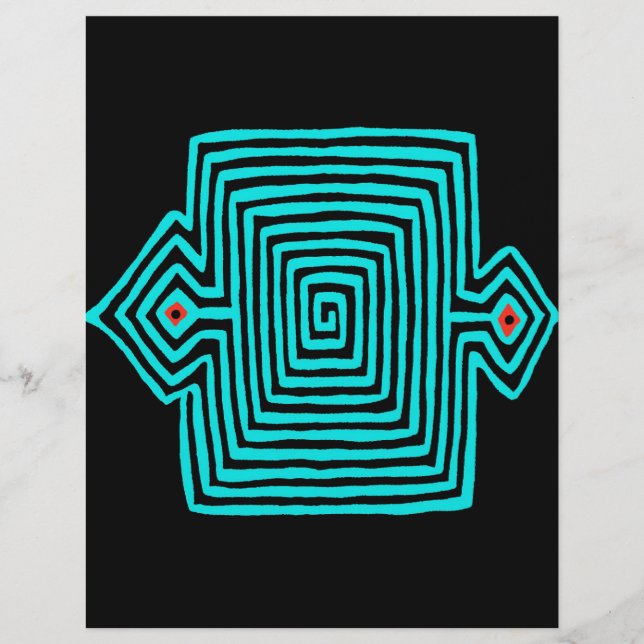 Panama Mola Tortoise - Blue Black (Front)