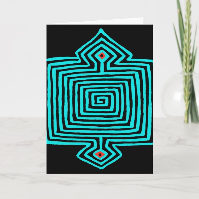 Panama Mola Tortoise - Blue Black Card (Front)