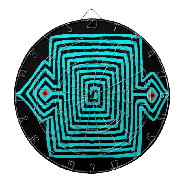 Panama Mola Tortoise - Blue Black Dartboard (Front)