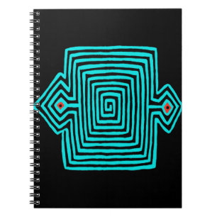 Panama Mola Tortoise - Blue Black Notebook