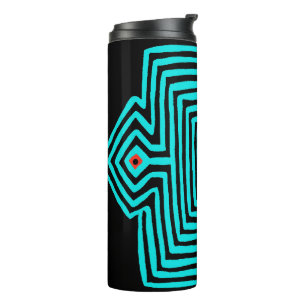 Panama Mola Tortoise - Blue Black Thermal Tumbler