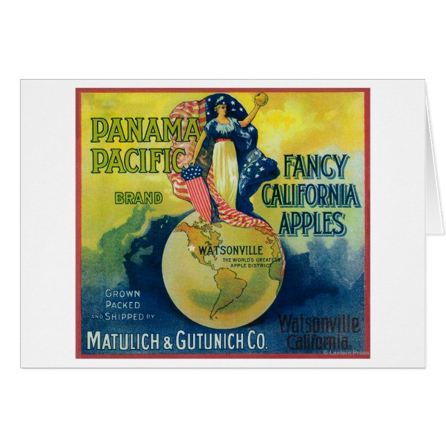 Panama Pacific Apple Crate Label (Front Horizontal)