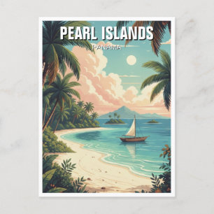 Panama Pearl Islands Travel  Postcard