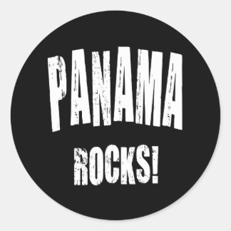 Panama Rocks! Classic Round Sticker