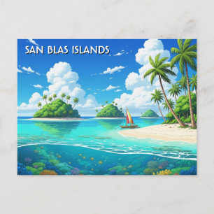 Panama San Blas Islands Travel  Postcard