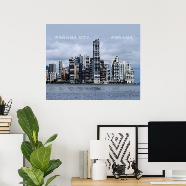 Panama Skyline Poster w/out customisable text (Home Office)