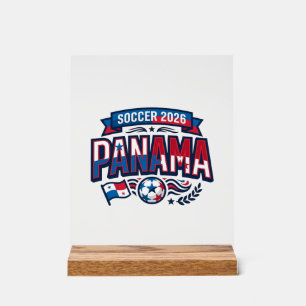 Panama Soccer 2026 Soccer Bold Country Typography Acrylic Sign