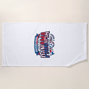 Panama Soccer 2026 Soccer Bold Country Typography Beach Towel
