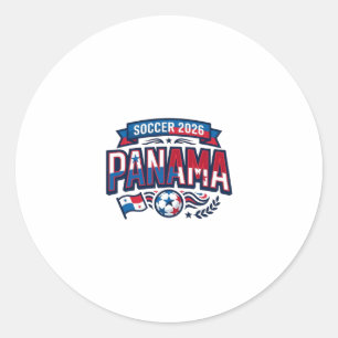Panama Soccer 2026 Soccer Bold Country Typography Classic Round Sticker