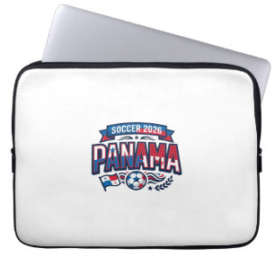 Panama Soccer 2026 Soccer Bold Country Typography Laptop Sleeve