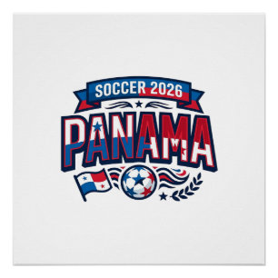Panama Soccer 2026 Soccer Bold Country Typography Poster