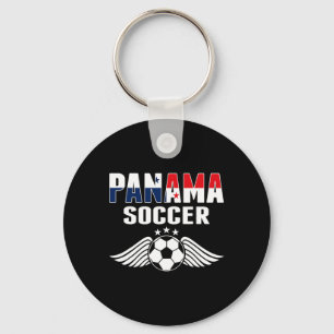Panama Soccer Fans Jersey - Panamanian Flag Footby Key Ring
