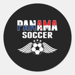 Panama Soccer Fans Jersey - Panamanian Flag Footll Classic Round Sticker
