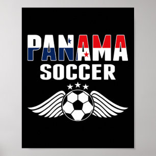 Panama Soccer Fans Jersey - Panamanian Flag Footll Poster