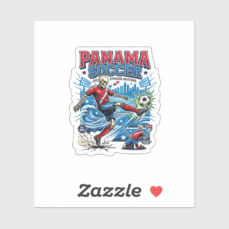 Panama Soccer Skeleton Striker Nations Poster Styl