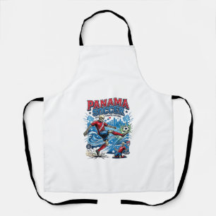 Panama Soccer Skeleton Striker Nations Poster Styl Apron