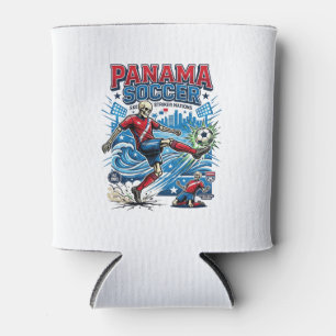 Panama Soccer Skeleton Striker Nations Poster Styl Can Cooler