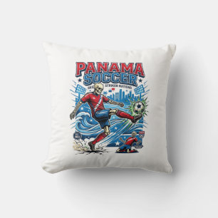 Panama Soccer Skeleton Striker Nations Poster Styl Cushion