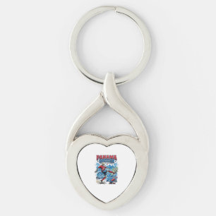 Panama Soccer Skeleton Striker Nations Poster Styl Key Ring