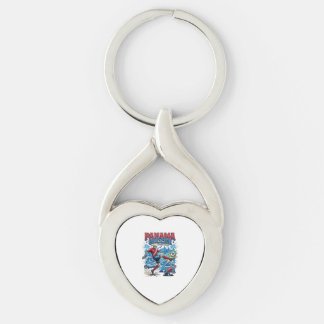 Panama Soccer Skeleton Striker Nations Poster Styl Key Ring