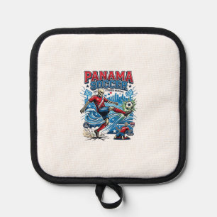 Panama Soccer Skeleton Striker Nations Poster Styl Pot Holder