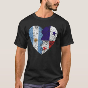 Panamanian Argentinian Flags Heart  Argentina Pana T-Shirt