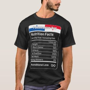 Panamanian Dad Nutrition Facts  T-Shirt