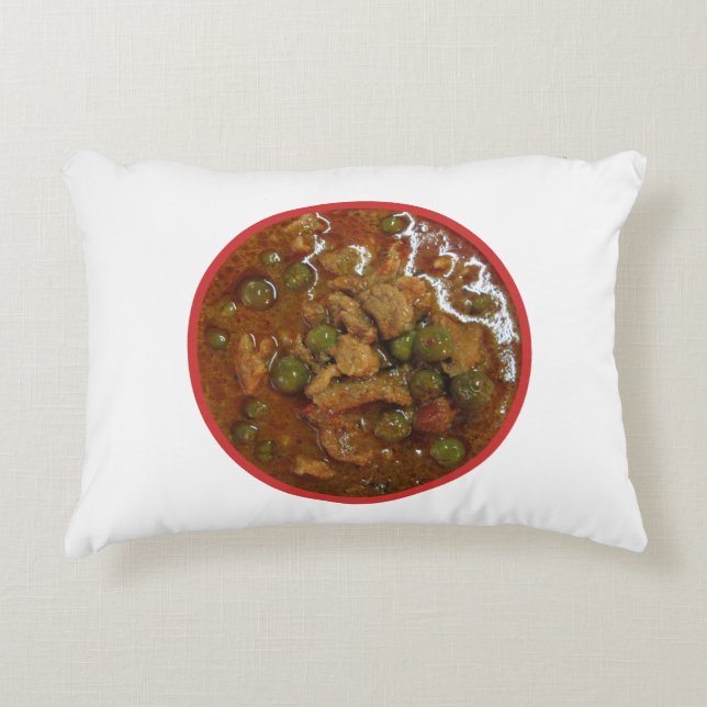 Panang Thai Curry [พะแนง] ... Thailand Street Food Decorative Cushion (Front)