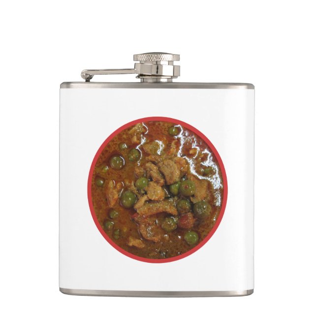 Panang Thai Curry [พะแนง] ... Thailand Street Food Hip Flask (Front)