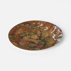 Panang Thai Curry [พะแนง] ... Thailand Street Food Paper Plate