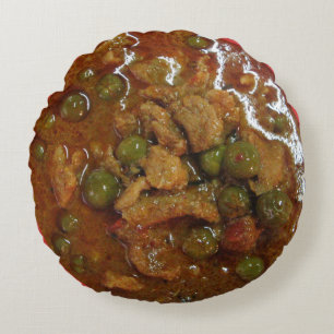 Panang Thai Curry [พะแนง] ... Thailand Street Food Round Cushion