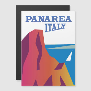 Panarea Italy vintage sailing travel poster