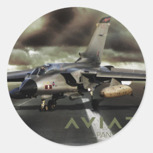 Panavia Tornado Jet Fighter Classic Round Sticker