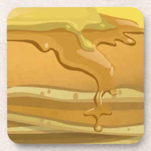 Pancake and maple syrup cute coaster