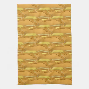 Pancake and maple syrup cute pattern tea towel