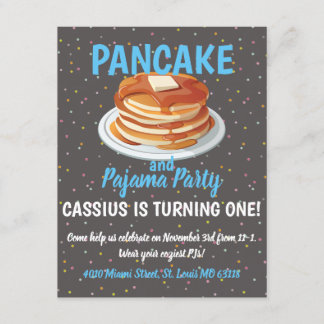 Pancake and Pajama Party Invitation