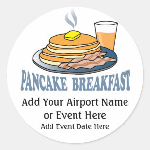 Pancake Bacon Juice Fundraiser Classic Round Sticker