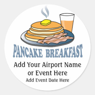 Pancake Bacon Juice Fundraiser Classic Round Sticker