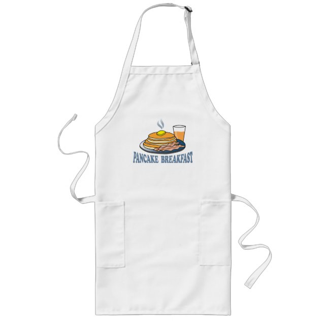 Pancake Bacon Juice Fundraiser Long Apron (Front)