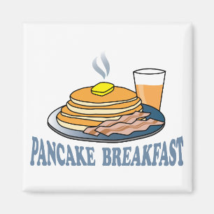 Pancake Bacon Juice Fundraiser Magnet