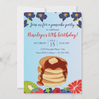 Pancake Birthday Invitation