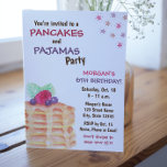 Pancake Birthday Invitation<br><div class="desc">Host a pancakes and pyjamas birthday party - it's fun for everyone!</div>