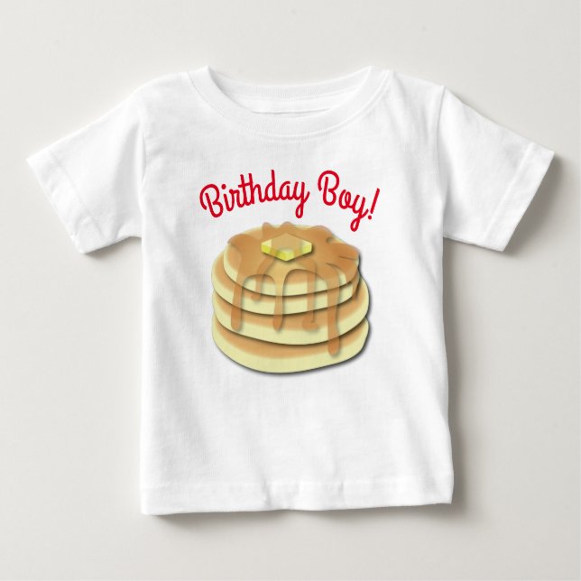 Pancake Birthday Party Baby T-Shirt (Front)