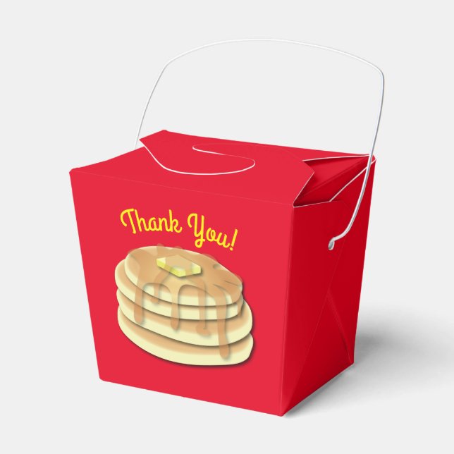 Pancake Birthday Party Favour Box (Front Side)