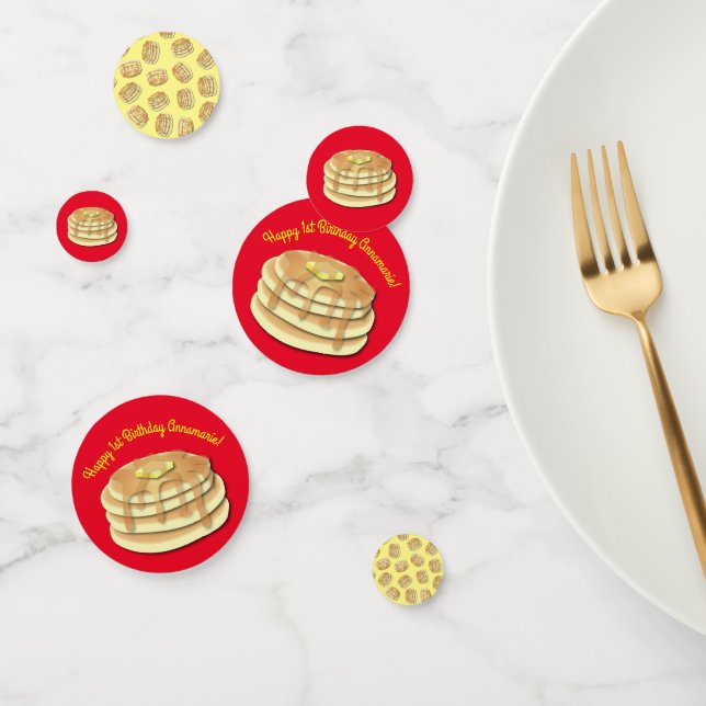 Pancake Birthday Party Flapjack Cute Kids Confetti (Group)