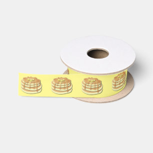 Pancake Birthday Party Flapjack Cute Kids Satin Ribbon