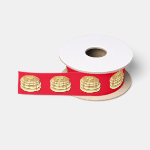 Pancake Birthday Party Flapjack Cute Kids Satin Ribbon