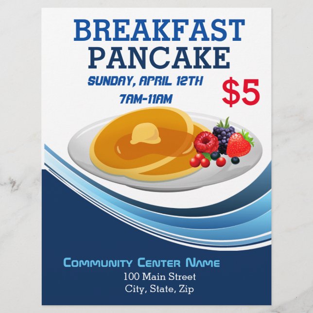 Pancake Breakfast Event  Flyer (Front)